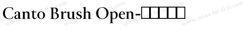 Canto Brush Open字体转换